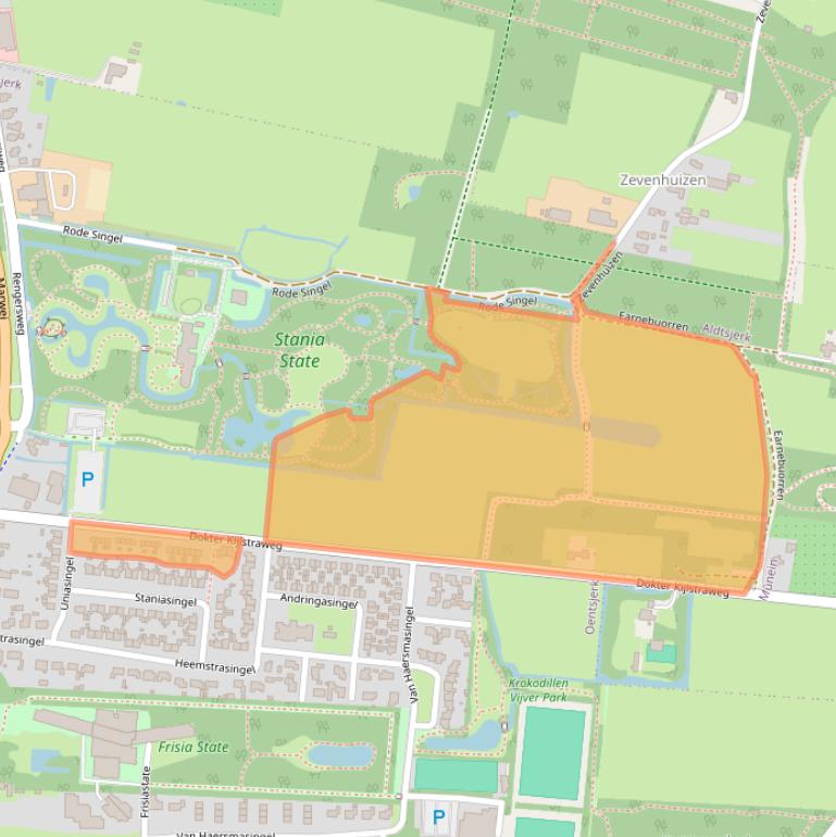 Kaart van postcodegebied 9062GS.