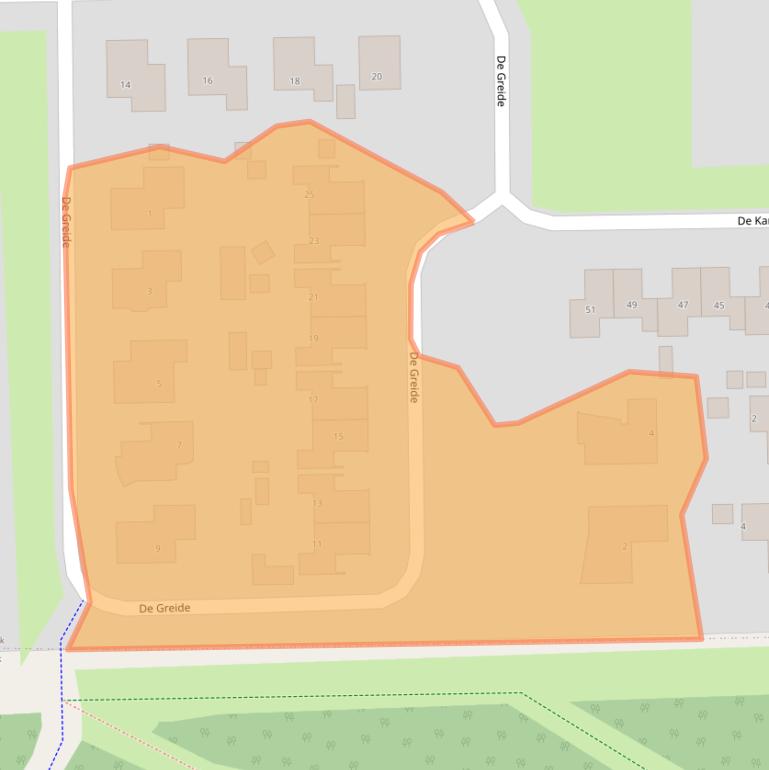 Kaart van postcodegebied 9062HM.