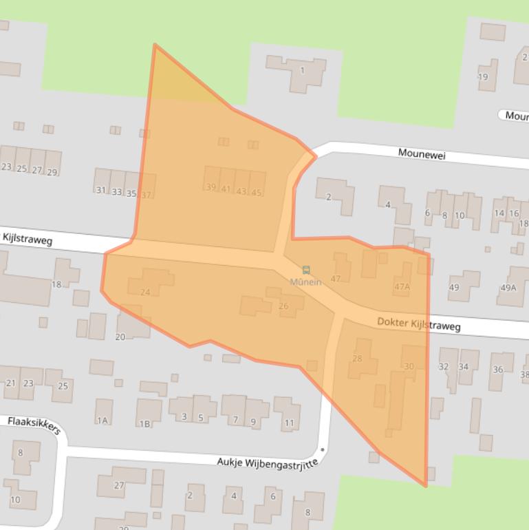 Kaart van postcodegebied 9063JC.