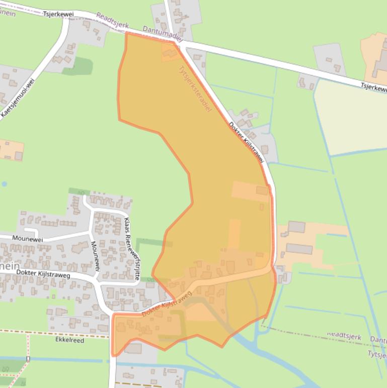 Kaart van postcodegebied 9063JG.