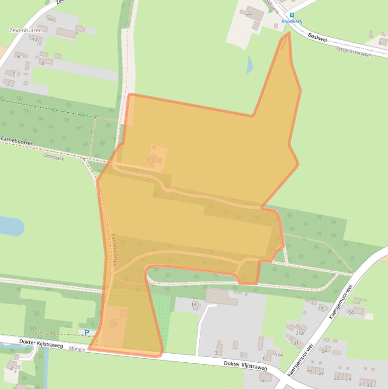 Kaart van postcodegebied 9063JH.