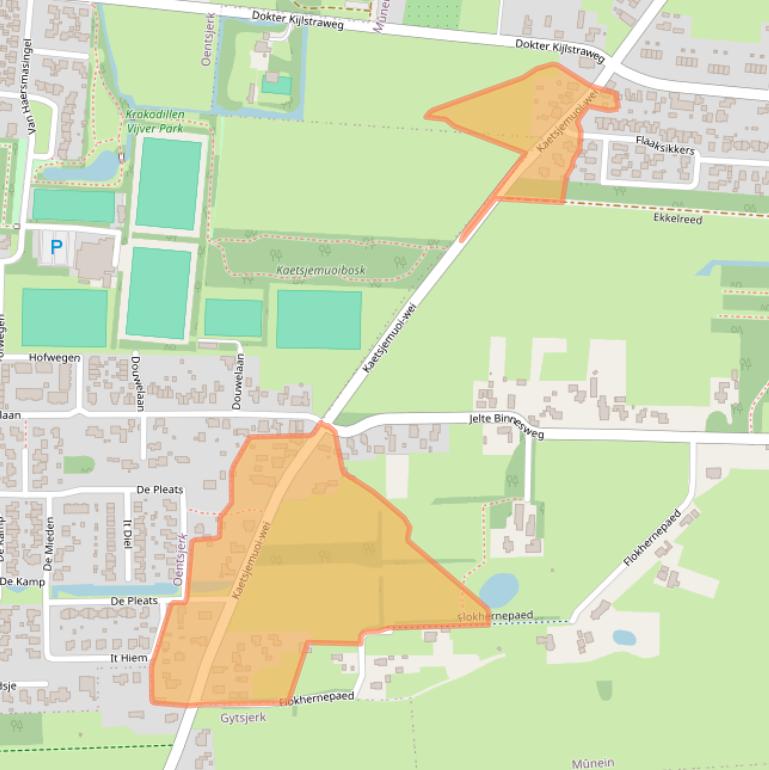 Kaart van postcodegebied 9063JJ.