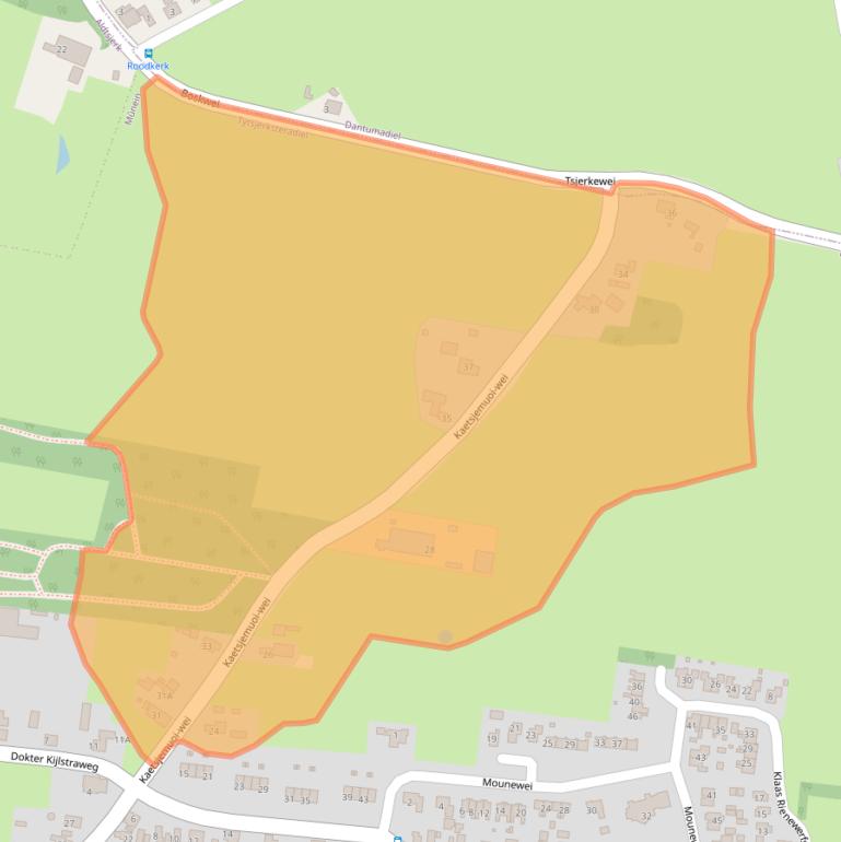 Kaart van postcodegebied 9063JK.