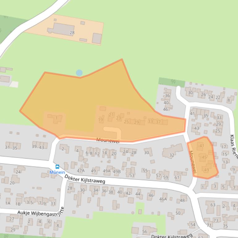 Kaart van postcodegebied 9063JL.