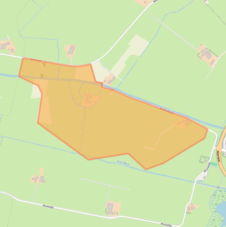 Kaart van postcodegebied 9064DC.