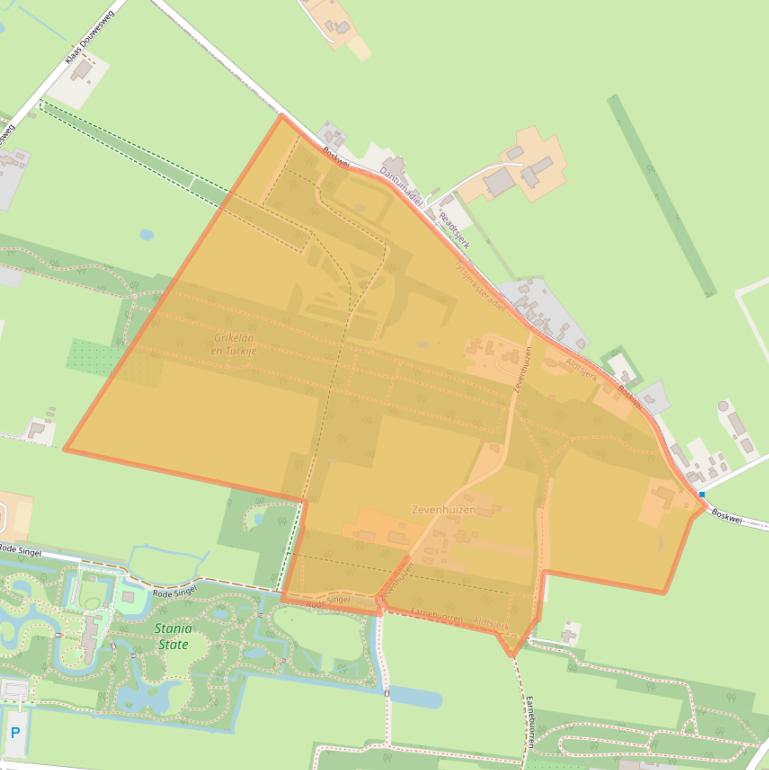 Kaart van postcodegebied 9064DE.