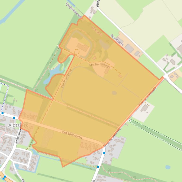 Kaart van postcodegebied 9064KC.