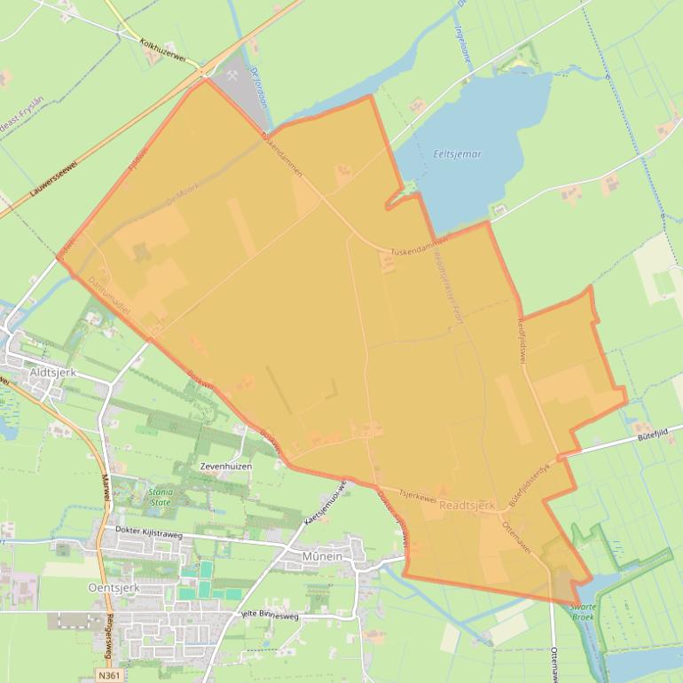 Kaart van postcodegebied 9067.