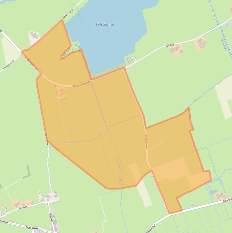 Kaart van postcodegebied 9067DJ.