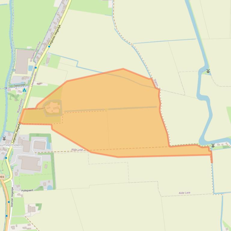 Kaart van postcodegebied 9071XA.