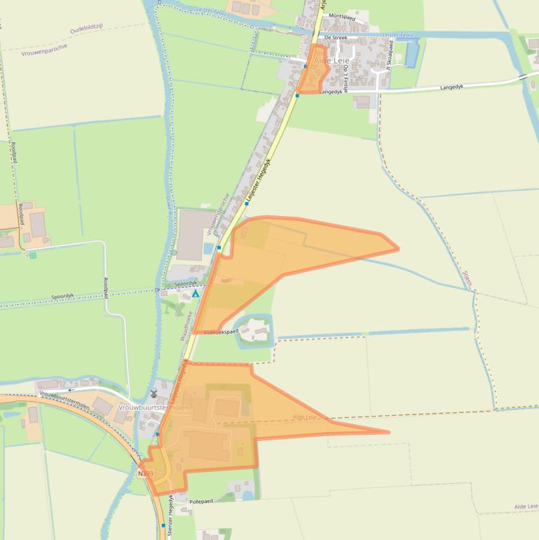 Kaart van postcodegebied 9071XB.