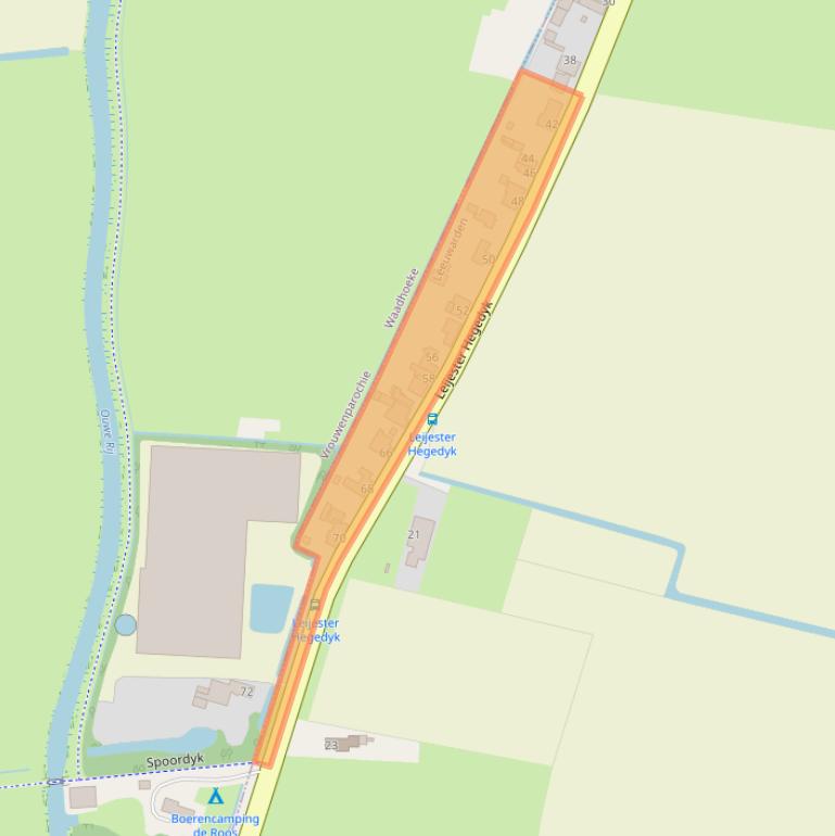 Kaart van postcodegebied 9071XD.