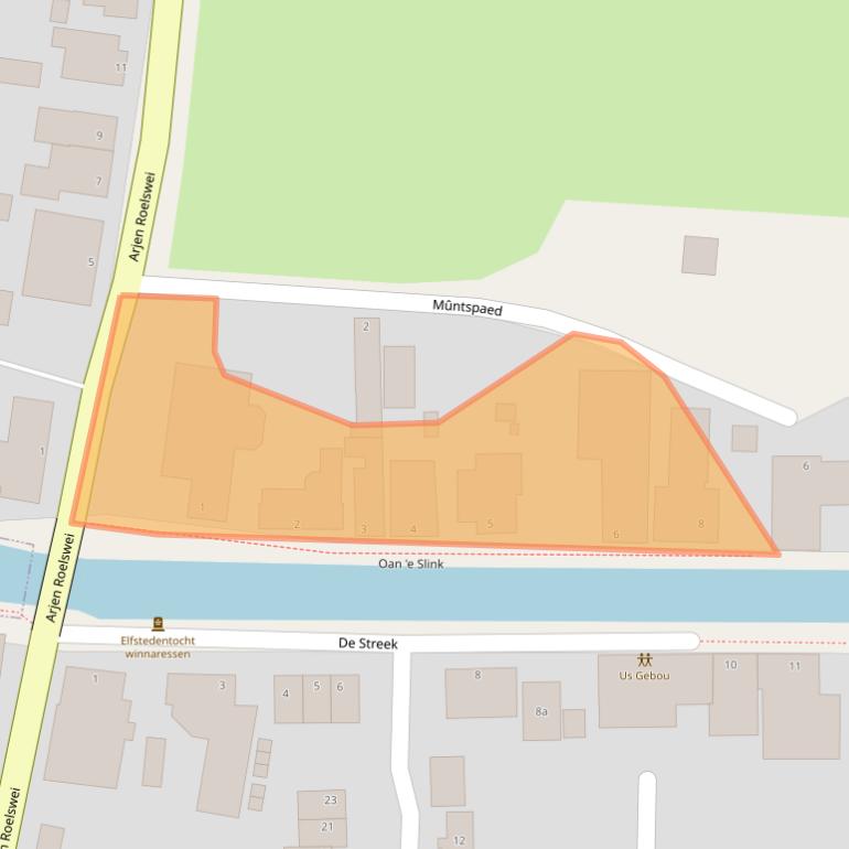 Kaart van postcodegebied 9071XH.