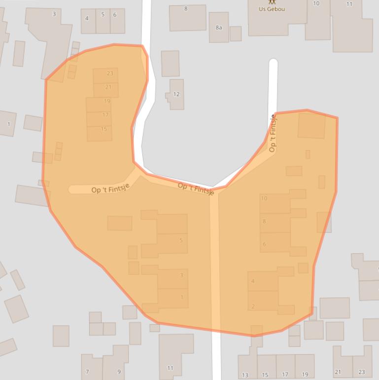 Kaart van postcodegebied 9071XX.