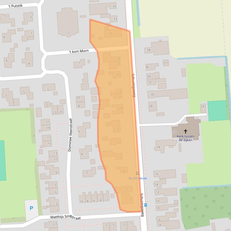 Kaart van postcodegebied 9072AG.
