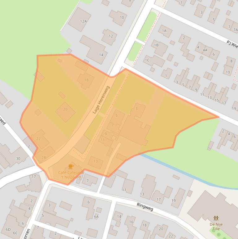 Kaart van postcodegebied 9073GC.
