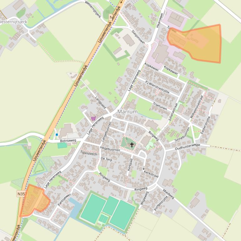 Kaart van postcodegebied 9073GH.