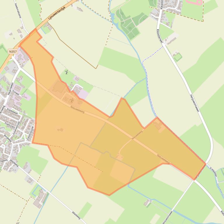 Kaart van postcodegebied 9073GN.
