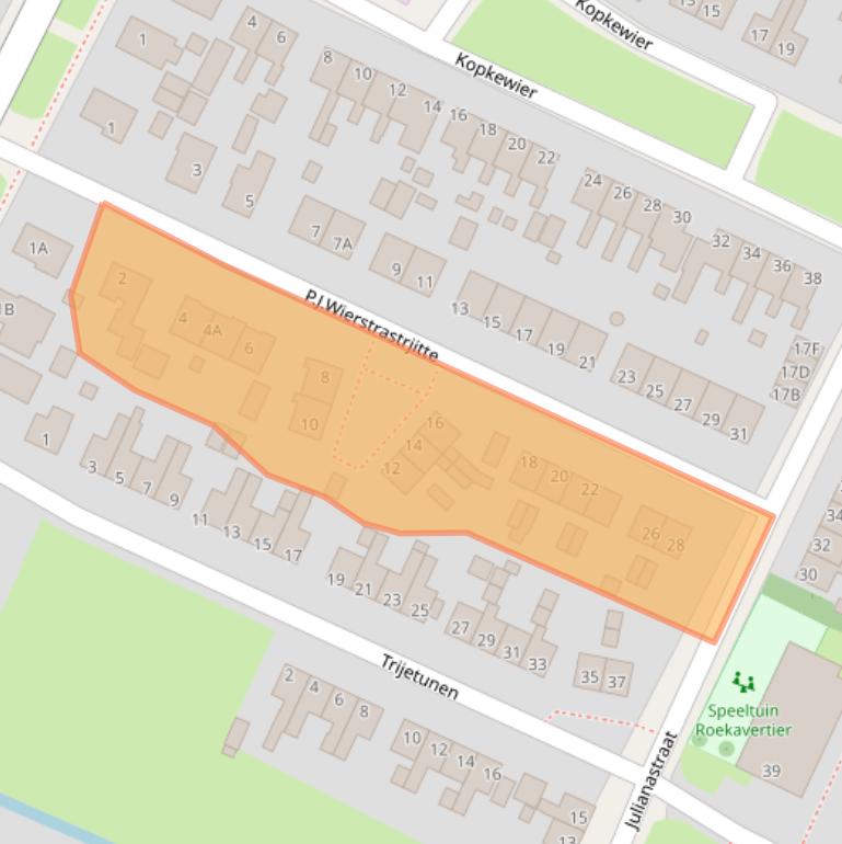 Kaart van postcodegebied 9073GS.