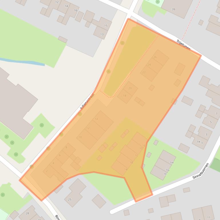 Kaart van postcodegebied 9073GX.