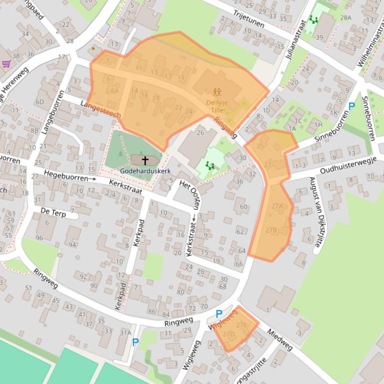 Kaart van postcodegebied 9073HG.