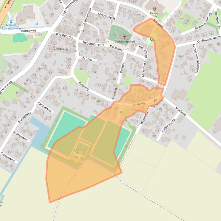 Kaart van postcodegebied 9073HH.