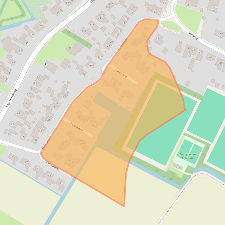 Kaart van postcodegebied 9073HL.