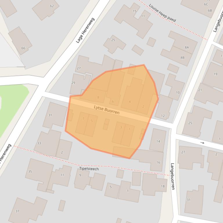 Kaart van postcodegebied 9073HS.