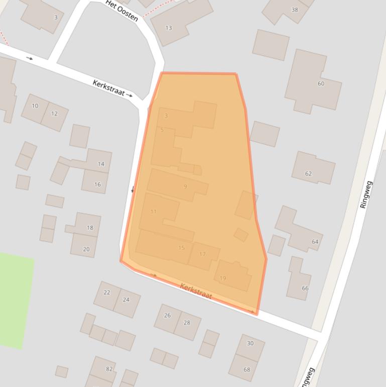 Kaart van postcodegebied 9073HZ.