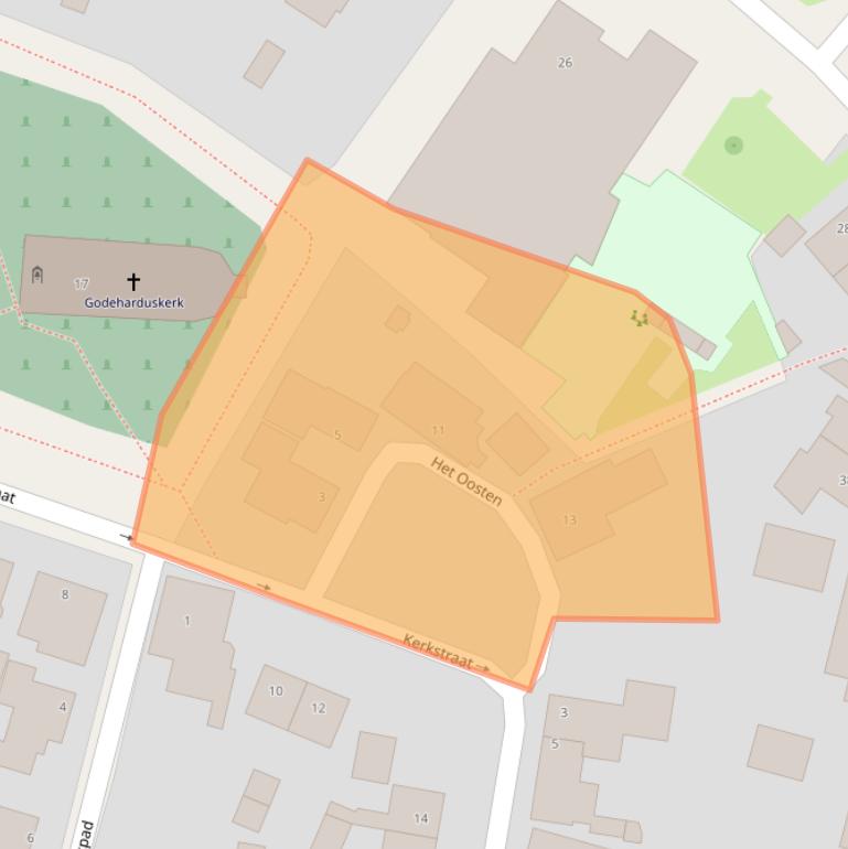 Kaart van postcodegebied 9073JB.