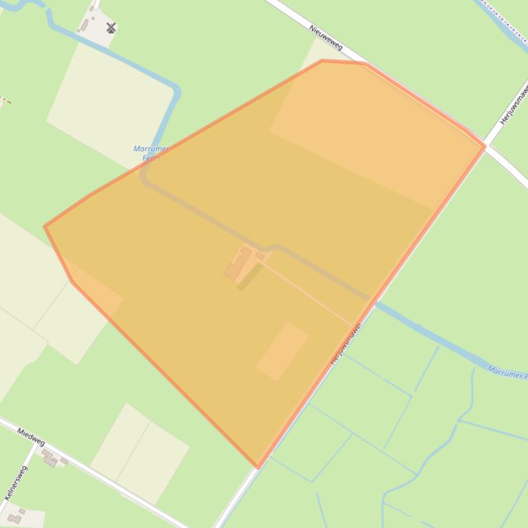 Kaart van postcodegebied 9073LL.