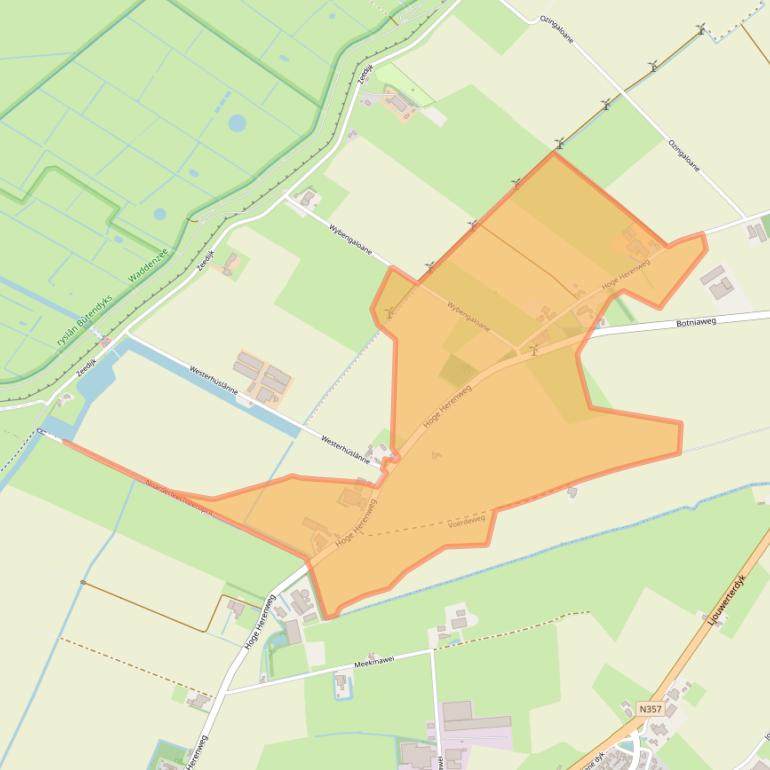 Kaart van postcodegebied 9073TT.