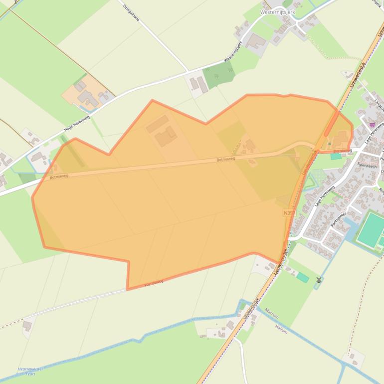 Kaart van postcodegebied 9073TV.