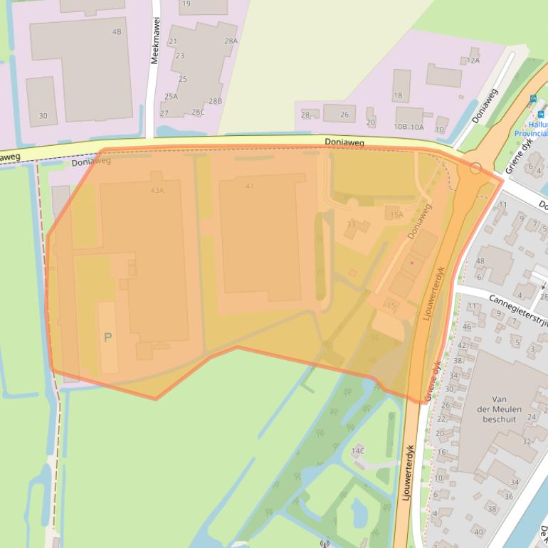 Kaart van postcodegebied 9074AG.
