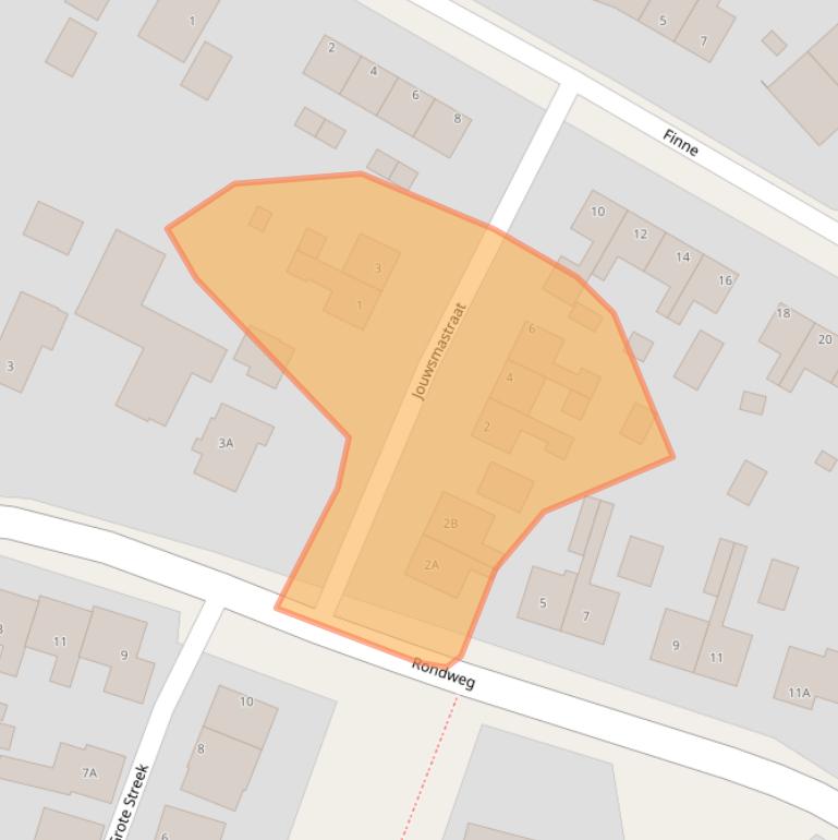 Kaart van postcodegebied 9074AR.