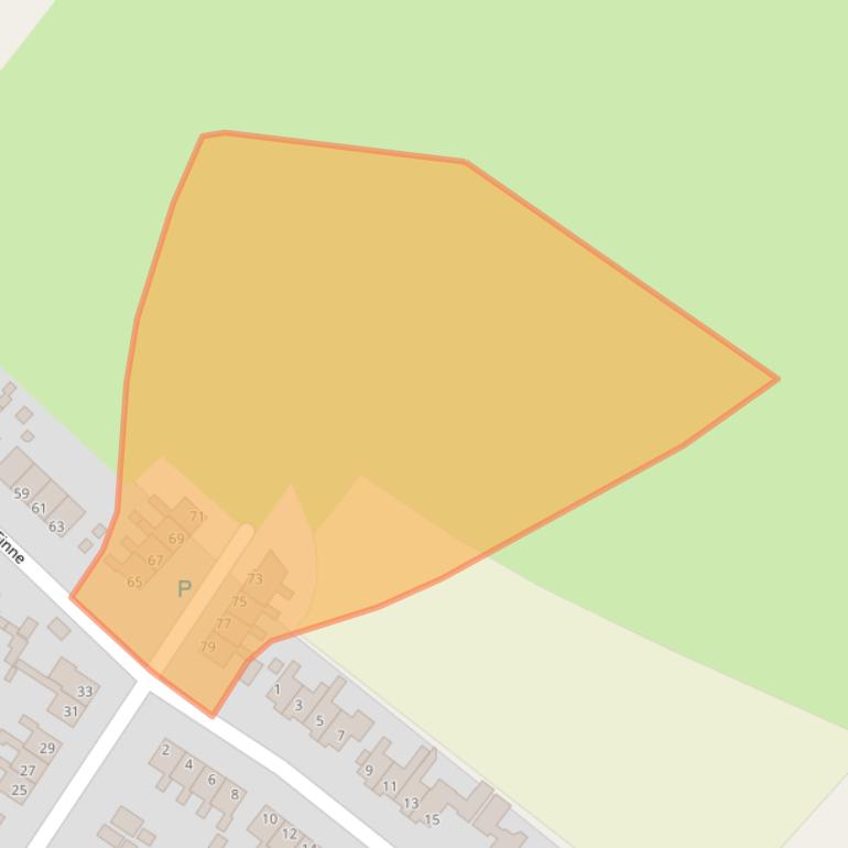 Kaart van postcodegebied 9074AW.