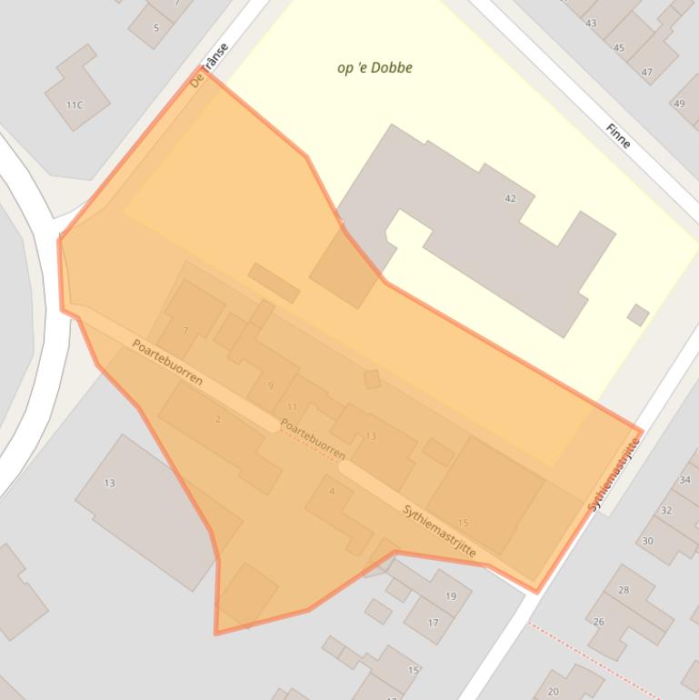 Kaart van postcodegebied 9074AX.