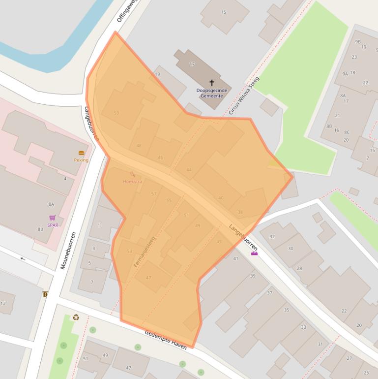 Kaart van postcodegebied 9074CH.