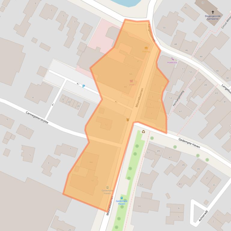 Kaart van postcodegebied 9074CJ.