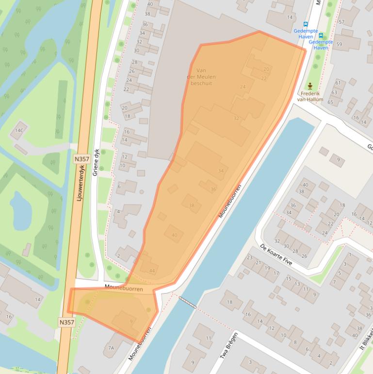 Kaart van postcodegebied 9074CK.