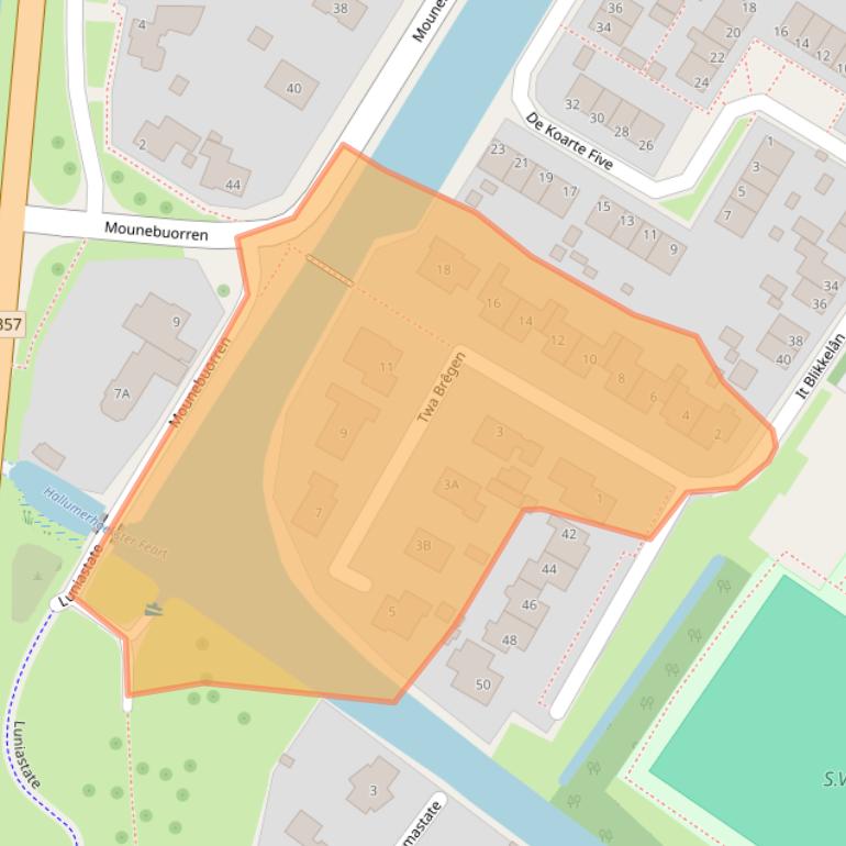 Kaart van postcodegebied 9074CN.