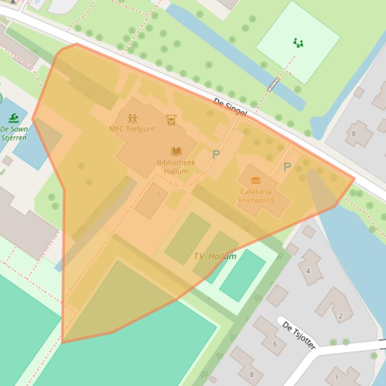 Kaart van postcodegebied 9074CZ.