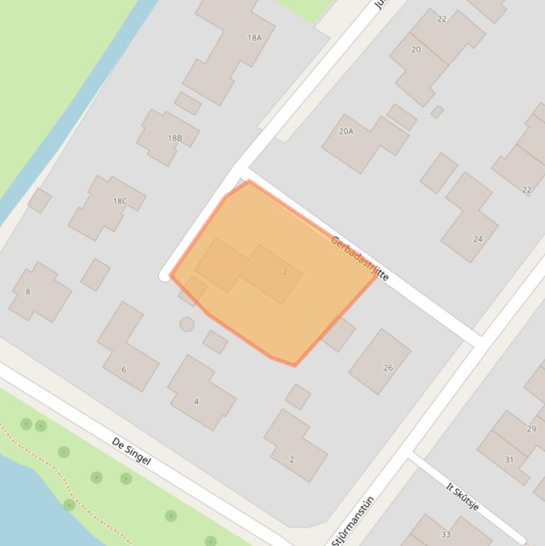 Kaart van postcodegebied 9074DE.