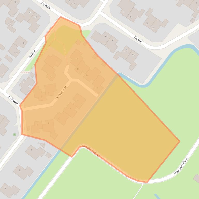 Kaart van postcodegebied 9074DG.