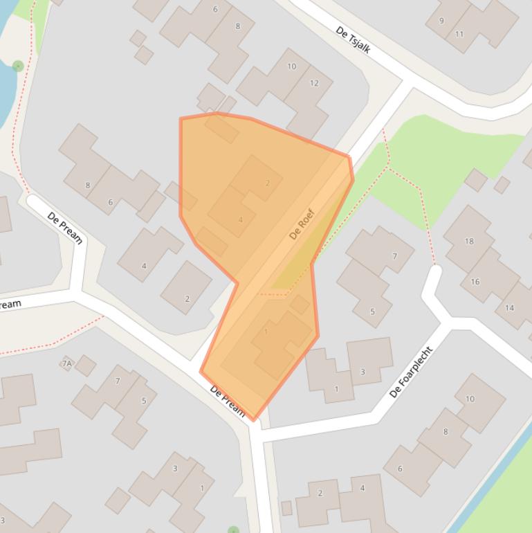 Kaart van postcodegebied 9074DH.