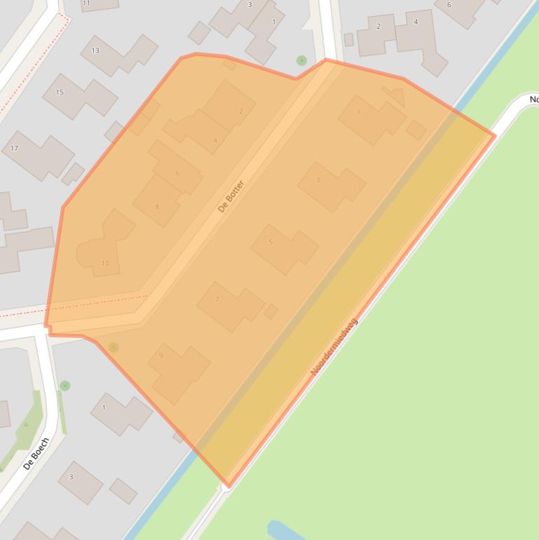 Kaart van postcodegebied 9074DJ.