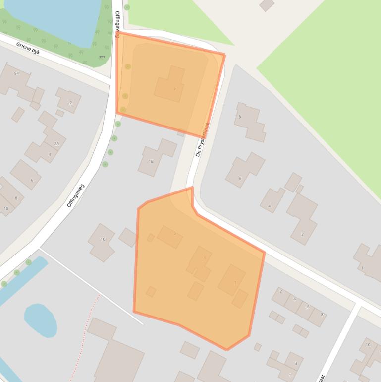 Kaart van postcodegebied 9074DR.