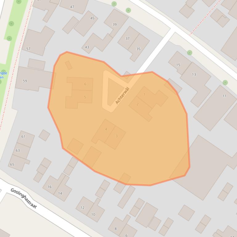 Kaart van postcodegebied 9074GA.