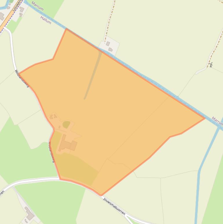 Kaart van postcodegebied 9074LK.