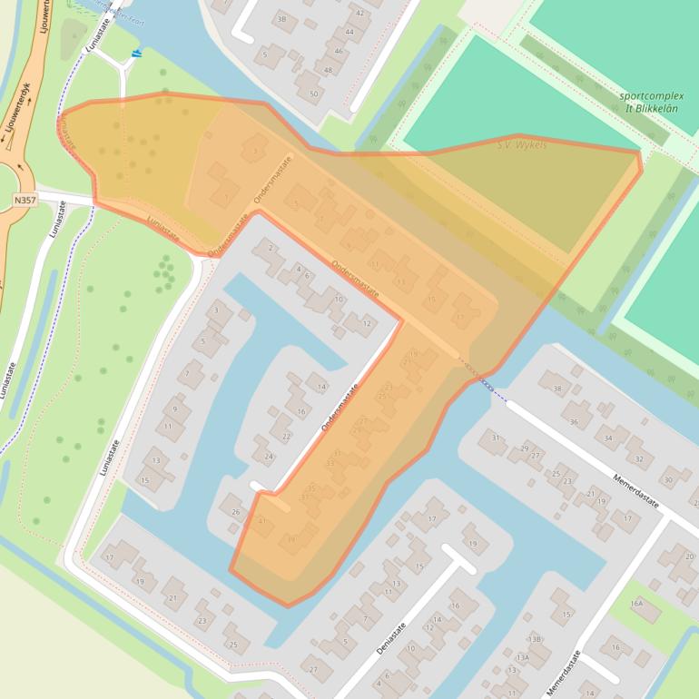 Kaart van postcodegebied 9074MA.